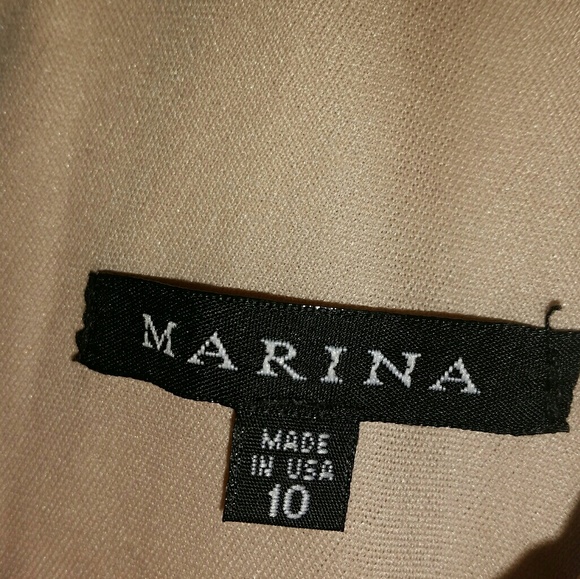 Sz 10 cream colored evening, wedding or prom dress - Picture 4 of 6